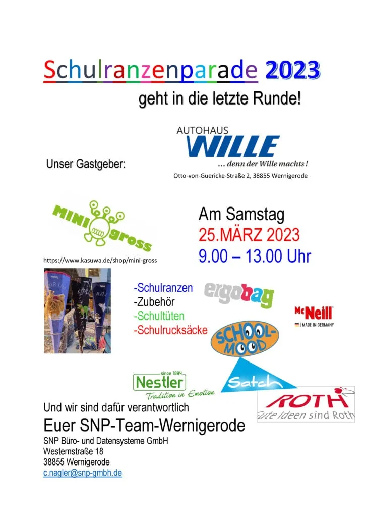 Schulranzenparade 2023 in Wernigeode