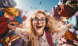 Mädchen findet den perfekten Schulranzen Schulranzen