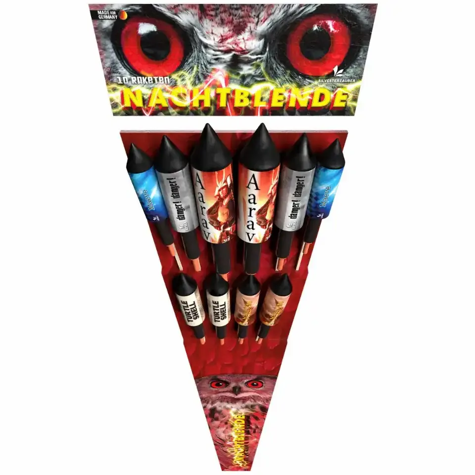 Silvesterraketen-Set mit Eulenmotiv